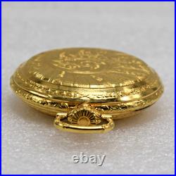 Pristine Vintage Swiss Arnex 10? Gold Hunter-Case Unitas 6498 Pocket Watch-Runs