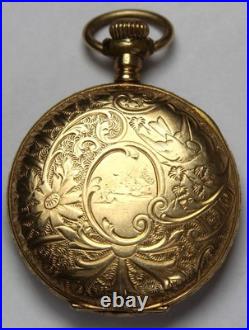 QV Regina 40mm EMPTY Gold Filled Hunter Pocket Watch CASE ONLY Vintage