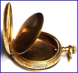 QV Regina 40mm EMPTY Gold Filled Hunter Pocket Watch CASE ONLY Vintage