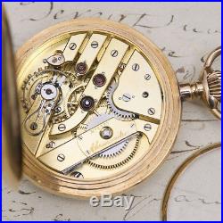 Quality PIVOTED DETENT CHRONOMETER in 18k Gold Hunter Case Antique Pocket Watch