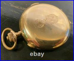 Quarter Repeater. Chronograph. 14k solid Gold hunter case Swiss Pocket Watch. 57mm