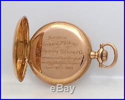 RARE 14k Gold Ball Model Case 16 size 19 jewels Railroad Antique Pocket Watch
