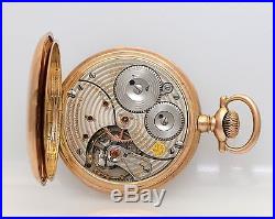 RARE 14k Gold Ball Model Case 16 size 19 jewels Railroad Antique Pocket Watch