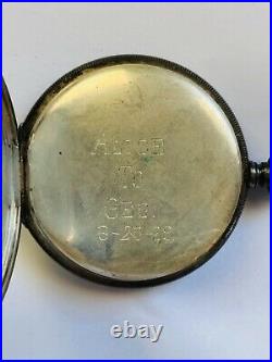 RARE Antique 1894 Waltham Royal Pocket Watch Silver&Gold Fancy Hunter Case Parts