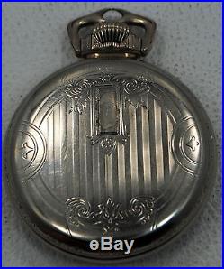 RARE BALL OFFICIAL STANDARD 999P 2 Two Time Zone POCKET WATCH Gold filled case
