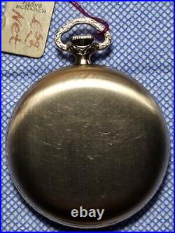 RARE Circa 1921 Waltham Pocket Watch Fancy Dial 16s FAHYS MONARCH CASE RUNNING