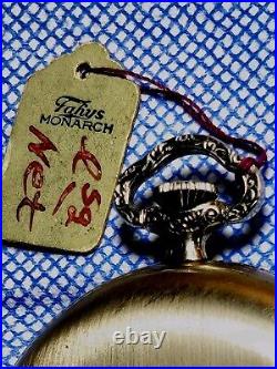 RARE Circa 1921 Waltham Pocket Watch Fancy Dial 16s FAHYS MONARCH CASE RUNNING