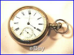 RARE E. Howard & Co. Boston pocket watch in Nickel Silver case Illinois