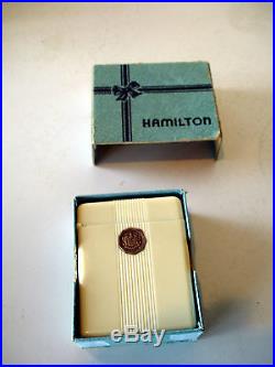 RARE HAMILTON VTG 1930'S RAILROAD POCKET WATCH BAKELITE BOX CASE DECO PLASKON