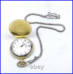 RARE POCKET WATCH JOVIAL SWISS MADE GOLD CASE 1950s RARE COLLECTIBLES