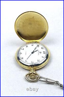 RARE POCKET WATCH JOVIAL SWISS MADE GOLD CASE 1950s RARE COLLECTIBLES