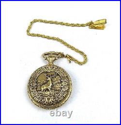RARE POCKET WATCH NIVADA SWISS MADE GOLD CASE 1950s RARE COLLECTIBLES