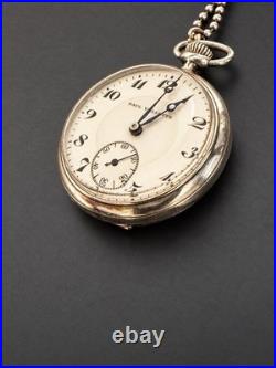 RARE Paul Vallette. 925 Silver Full Hunter Pocket Watch, Small Seconds 27384