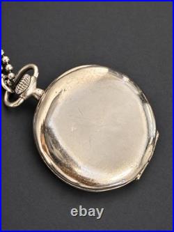 RARE Paul Vallette. 925 Silver Full Hunter Pocket Watch, Small Seconds 27384