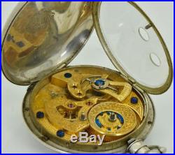 RARE Qing Dynasty Juvet Chinese Duplex silver Dragon case pocket watch c1850