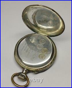 RARE Spiral Breguet ZENITH Pocket Watch. 875 Silver Case 2FIX Bad Staff 4Repair