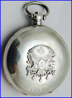 RARE Tughra case savonette Zenith Billodes pocket watch made for Ottoman market
