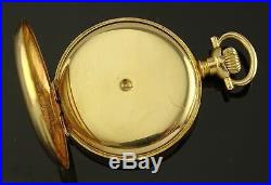 Rare Victorian American Waltham 14k Gold & Diamond Hunter Case Pocket Watch 1904