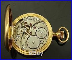 RARE VICTORIAN WALTHAM 14K SOLID GOLD HUNTER CASED POCKET WATCH DATED 1908 NR