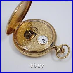 REUGE MUSIC Pocket watch with music box Hunter case Gold GP TO205644