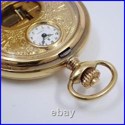 REUGE MUSIC Pocket watch with music box Hunter case Gold GP TO205644