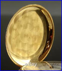 Richly Engraved American Waltham 14k Solid Gold Hunter Case Pocket Watch 1891
