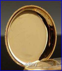 RICHLY ENGRAVED VICTORIAN ELGIN 14K GOLD & DIAMOND HUNTER CASE POCKET WATCH 1899
