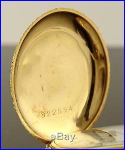 RICHLY ENGRAVED VICTORIAN ELGIN 14K SOLID GOLD HUNTER CASE POCKET WATCH 1903