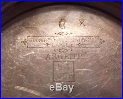 RUNS 1880 Favre JACOT SWISS Key POCKET WATCH for Russia 875 Silver Hunter Case
