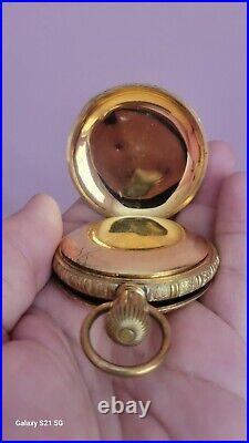 Railway Time Keeper Pocket Watch 21 Jewels Hunter Case Gold Filled Train Size 18