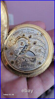 Railway Time Keeper Pocket Watch 21 Jewels Hunter Case Gold Filled Train Size 18