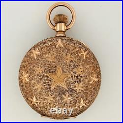Rambler 10k Gold Filled Engraved Hunter Pocket Watch Case 6s Empty Case Only