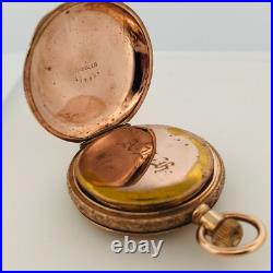 Rambler 10k Gold Filled Engraved Hunter Pocket Watch Case 6s Empty Case Only