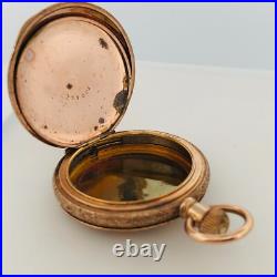 Rambler 10k Gold Filled Engraved Hunter Pocket Watch Case 6s Empty Case Only