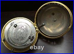 Rare 1750s British CHARLES CABRIER 18K Gold Triple Case Verge Fusee Pocket Watch