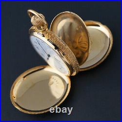 Rare 1883 Waltham Mod 1873 Heavy Solid 18K Gold 8 Size Hunter Case Pocket Watch