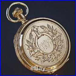 Rare 1889 Elgin Solid 14K Yellow Gold, 13 Jewel, 6S Hunter Case Pocket Watch