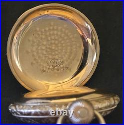 Rare 1897, Elgin Fancy Tri Color Gold, 15 Jewels Full Hunter Pocket Watch