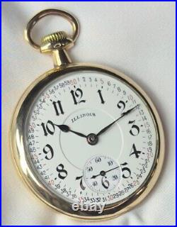 Rare 1918 Bunn 16s 19j Mod 11 Cls 1 RG Pocket Watch Signed Monty Dial 14KGF Case