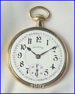 Rare 1918 Bunn 16s 19j Mod 11 Cls 1 RG Pocket Watch Signed Monty Dial 14KGF Case