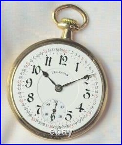 Rare 1918 Bunn 16s 19j Mod 11 Cls 1 RG Pocket Watch Signed Monty Dial 14KGF Case