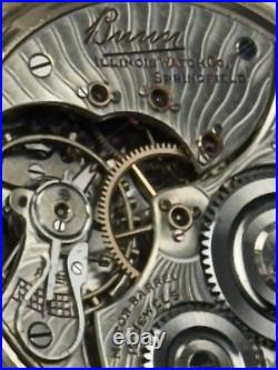 Rare 1918 Bunn 16s 19j Mod 11 Cls 1 RG Pocket Watch Signed Monty Dial 14KGF Case