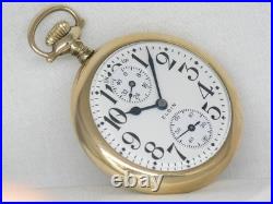 Rare 23 Jewel 16s Elgin Veritas Wind Indicator Watch, Factory Cased, Serviced