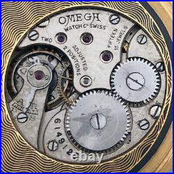 Rare ANTIQUE Mechanical Mens Marriage Luxury Swiss Wristwatch in Gilt case