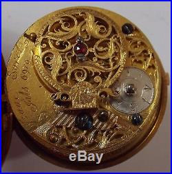 Rare Amazing Original Gold, Diamond, Enamel Picture Verge Fusee P/ Case Watch