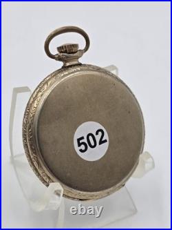 Rare Antique 1920 Gruen Guild 19 Pocket Watch GF Wadsworth Case Swiss. Works