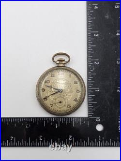 Rare Antique 1920 Gruen Guild 19 Pocket Watch GF Wadsworth Case Swiss. Works