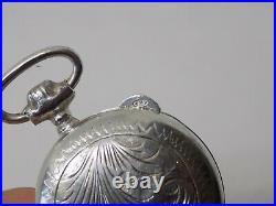 Rare Antique 800 Silver Locket/fob/case. Unusual Pocket Watch Design