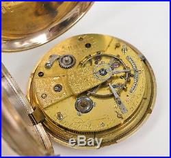 Rare Antique C1855 David Taylor Fusee Pocket Watch with Hunter Case