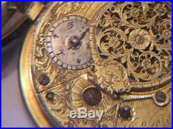 Rare Antique Georgian Fleetwood Pair Cased Verge Pocket Watch